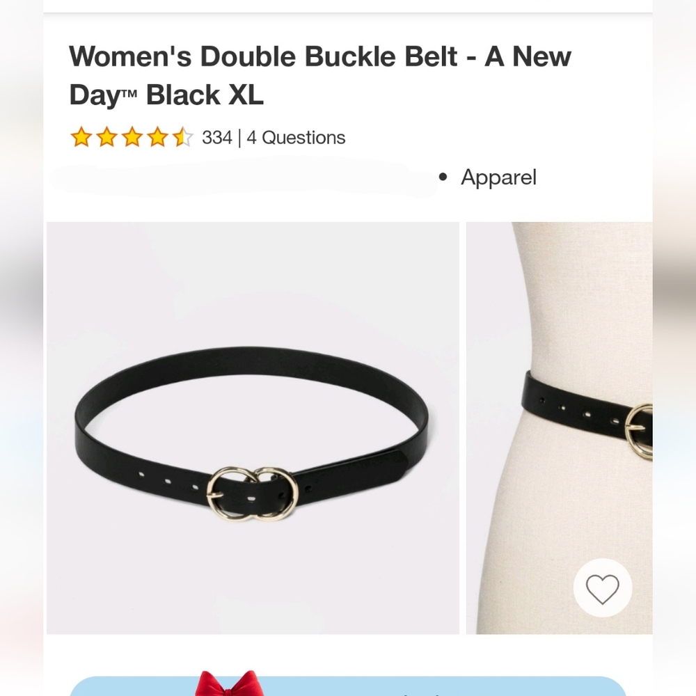 Double Buckle Black Belt